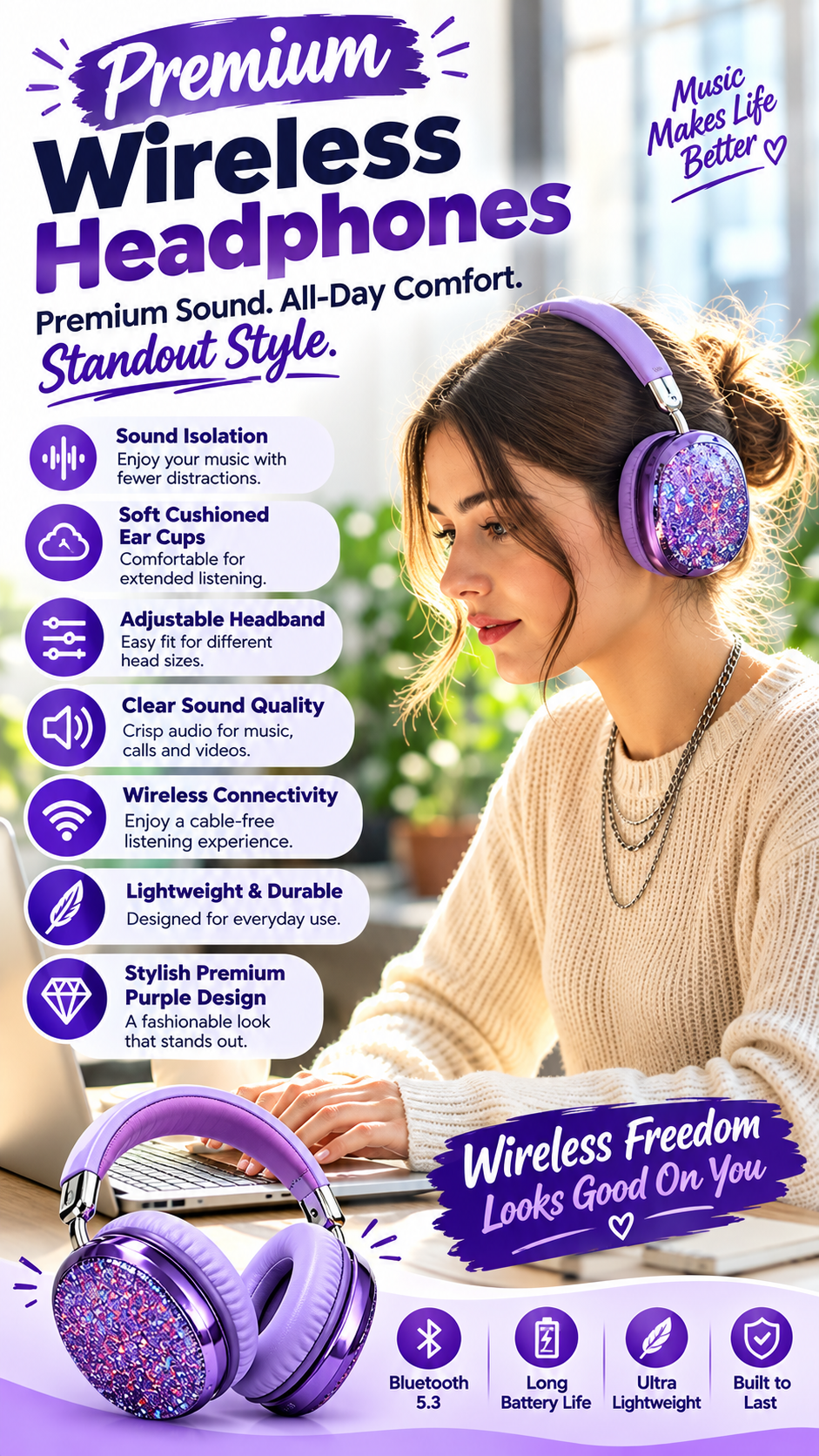 Over-Ear Wireless Headphones